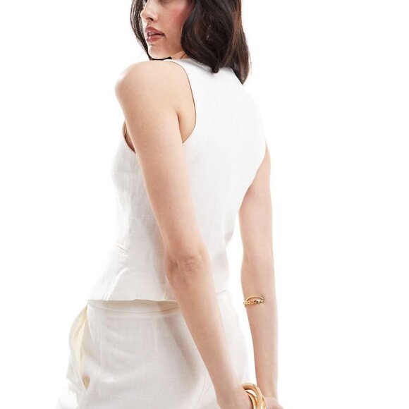 Zara tailored waistcoat (vest) ecru sizes: S, L available BNWT - Picture 4 of 4